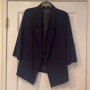 New York & Company 7th Avenue navy blue large blazer